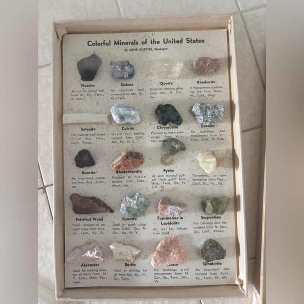 Colorful Mineral Collection Display